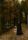 Dans Paintings - La promenade dans le parc by Horace de Callias